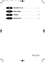 Preview for 3 page of Petra 182626 Instructions For Use Manual