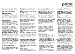 Preview for 6 page of Petra JB 31 Instructions For Use Manual