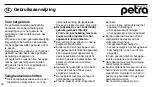 Preview for 18 page of Petra PC 60 Instructions For Use Manual