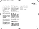 Preview for 7 page of Petra TA 20 Instructions For Use Manual