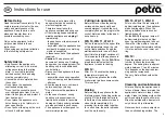 Preview for 5 page of Petra WA 10 Instructions For Use Manual