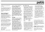 Preview for 6 page of Petra WA 10 Instructions For Use Manual