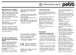 Preview for 11 page of Petra WA 10 Instructions For Use Manual