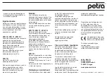 Preview for 12 page of Petra WA 10 Instructions For Use Manual