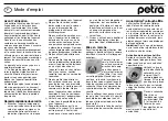 Preview for 8 page of Petra WK 140 Instructions For Use Manual