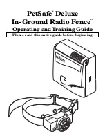 Petsafe Deluxe In-Ground Radio Fence Operating And Training Manual preview