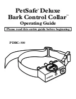 Preview for 1 page of Petsafe Deluxe PDBC-300 Operating Manual