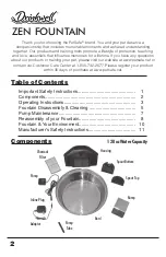 Preview for 2 page of Petsafe Drinkwell Zen Fountain Manual