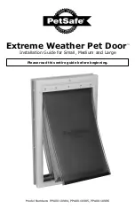 Предварительный просмотр 1 страницы Petsafe Extreme Weather Pet Door PPA00-10984 Installation Manual