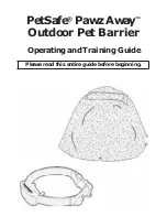 Petsafe Pawz Away Operating And Training Manual предпросмотр