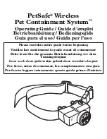 Preview for 1 page of Petsafe Pet Containment System Operating Manual