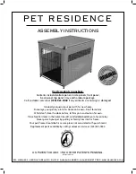 Petsafe Pet Residence 13202 Assembly Instructions preview