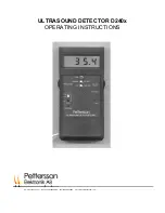 Pettersson D240x Operating Instructions Manual preview