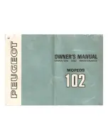 PEUGEOT 102 SPB-U2 Owner'S Manual preview