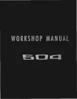 PEUGEOT 504 Convertible 1970 Workshop Manual preview