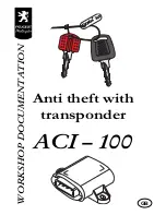 PEUGEOT ACI -100 Workshop Manual preview