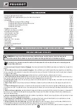 Preview for 3 page of PEUGEOT Energyscroll 400 Operating Instructions Manual