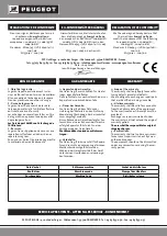 Preview for 30 page of PEUGEOT Energyscroll 400 Operating Instructions Manual