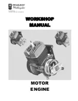 Предварительный просмотр 1 страницы PEUGEOT MOTOR ENGINE Workshop Manual