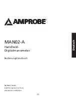 Предварительный просмотр 26 страницы PEWA Amprobe MAN02-A User Manual