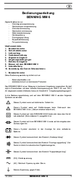 Preview for 3 page of PEWA BENNING MM 6 Operating Manual