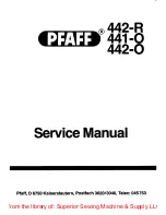 Pfaff 441-O Service Manual preview