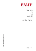 Pfaff ambition essential 1.0 Service Manual предпросмотр