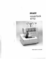 Pfaff coverlock 4772 Instruction Manual предпросмотр