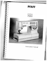 Предварительный просмотр 1 страницы Pfaff Creative 7550 Instruction Manual