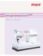 Pfaff expression 2026 Owner'S Manual предпросмотр