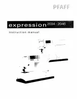 Pfaff expression 2034 Instruction Manual предпросмотр