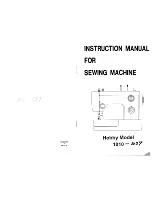 Pfaff Hobby 1010 Instruction Manual preview