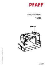 Предварительный просмотр 1 страницы Pfaff hobby GrandQuilter 1200 Manual