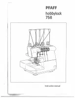 Pfaff hobbyblock 756 Instruction Manual preview