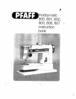 Предварительный просмотр 1 страницы Pfaff HOBBYMATIC 800 Manual