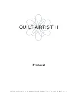 Preview for 1 page of Pfaff QUILT ARTIST II Manual