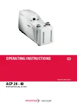 Pfeiffer Vacuum ACP 28 CP Operating Instructions Manual preview