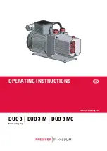 Pfeiffer Vacuum DUO 3 Operating Instructions Manual preview