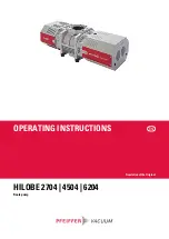 Preview for 1 page of Pfeiffer Vacuum HILOBE 2704 Operating Instructions Manual