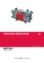 Pfeiffer Vacuum MVP 160-3 Operating Instructions Manual preview