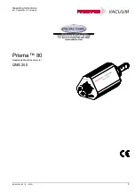 Pfeiffer Vacuum Prisma 80 QMS 200 Operating Instructions Manual предпросмотр