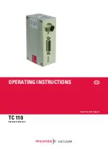 Pfeiffer Vacuum TC 110 Operating Instructions Manual предпросмотр