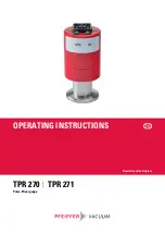 Preview for 1 page of Pfeiffer Vacuum TPR 271 Operating Instructions Manual