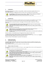 Preview for 3 page of Pfeiffer 28z Series Operating Instructions Manual