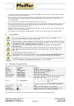 Preview for 4 page of Pfeiffer 28z Series Operating Instructions Manual