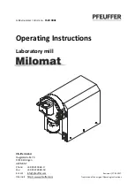 Pfeuffer 1520 9001 Operating Instructions Manual preview