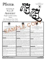 Pfister AMHERST 42 Series Manual preview