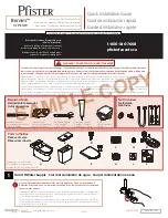 Preview for 1 page of Pfister Bernini VTP-E11W Quick Installation Manual