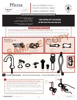 Preview for 1 page of Pfister Cassano F-049-CS Quick Installation Manual