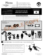 Pfister Catalina F-049-E Quick Installation Manual preview